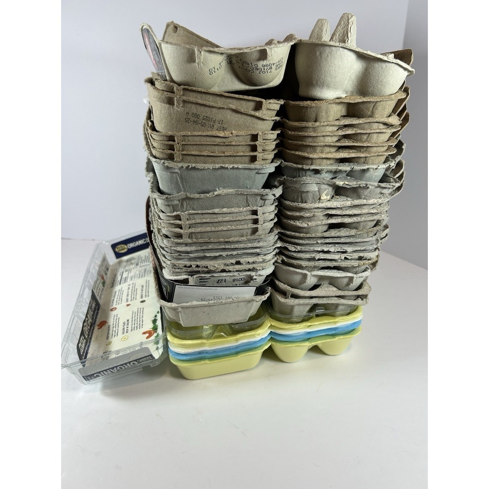 25 EGG CARTONS 23 Dozen &‎ 2 1/2 Dozen Easter Crafts Clean Used Paper/Foam